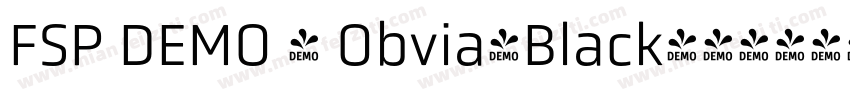 FSP DEMO - Obvia-Black字体转换